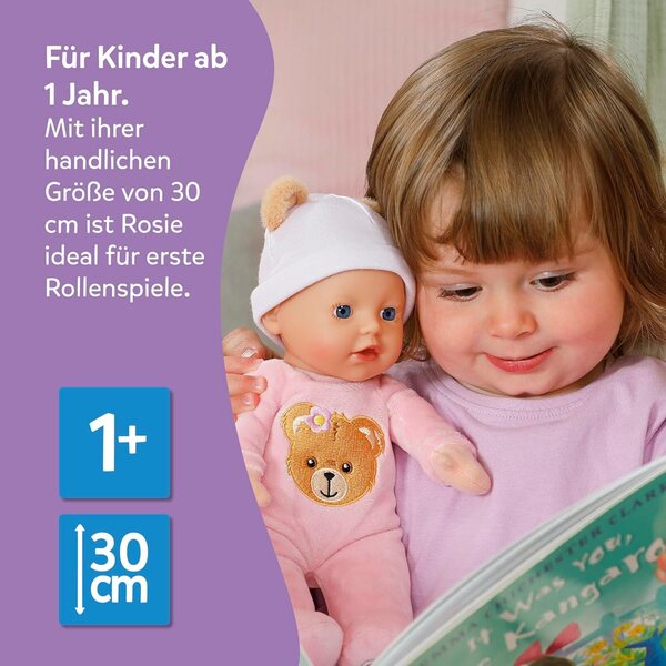 BABY born Interactive Rosie 30 cm – Interaktive Puppe mit zahlreichen Funktionen und Zubehör