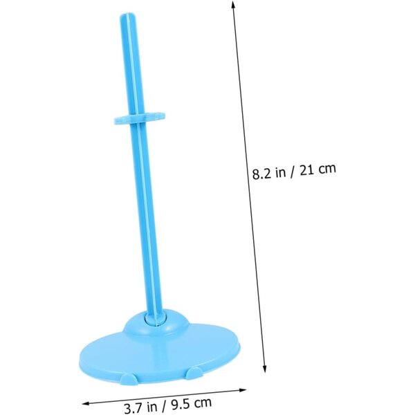 Kit 20 supporti universali per bambole trasparenti e blu, ideali per esposizione e gioco
