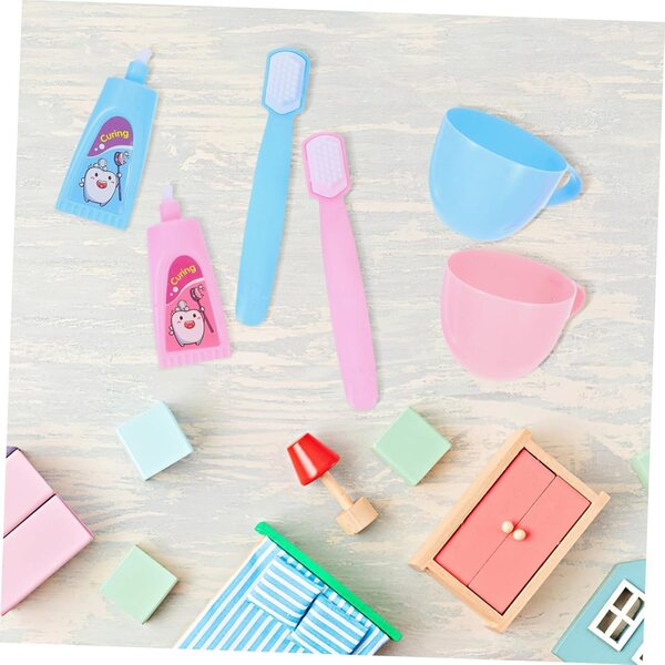 VICASKY Set mit 2 Miniatur-Badezimmer-Accessoires für 45,7 cm große Puppen – Lern- und Kreativspiel