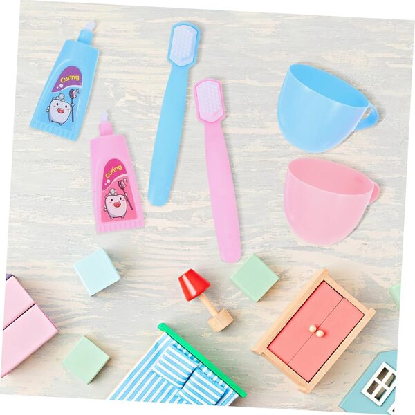 VICASKY Set mit 2 Miniatur-Badezimmer-Accessoires für 45,7 cm große Puppen – Lern- und Kreativspiel
