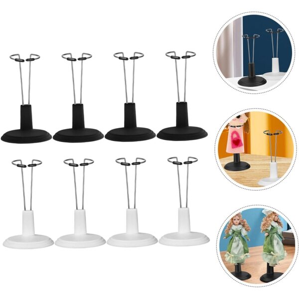 Beaupretty Set 8 Supporti per Bambole in PVC - Espositore Robusto e Stabilizzato