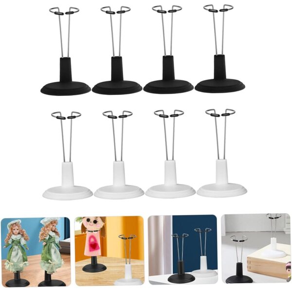 Beaupretty Set 8 Supporti per Bambole in PVC - Espositore Robusto e Stabilizzato