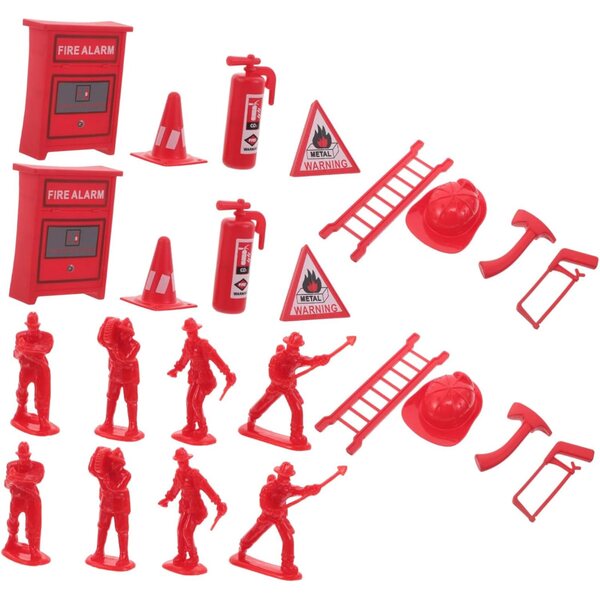 SOIMISS Set 5 Accessori Pompieri Mini Estintori e Attrezzi per Casa delle Bambole