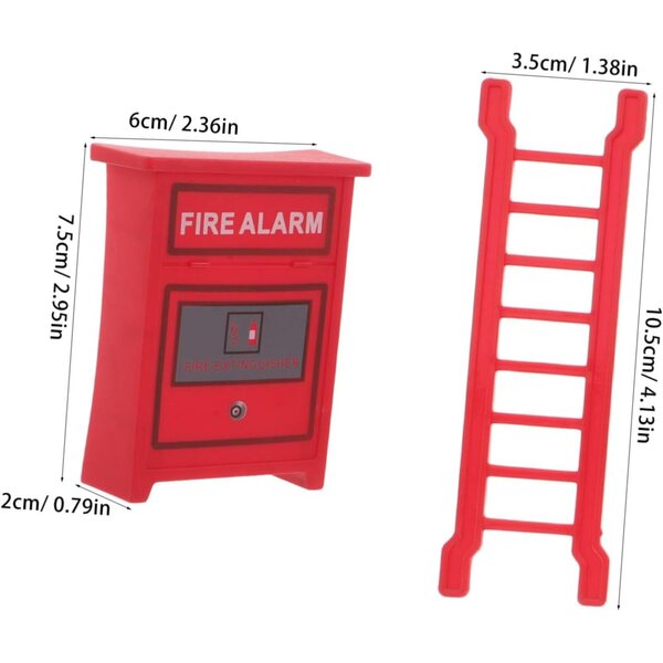 SOIMISS Set 5 Accessori Pompieri Mini Estintori e Attrezzi per Casa delle Bambole