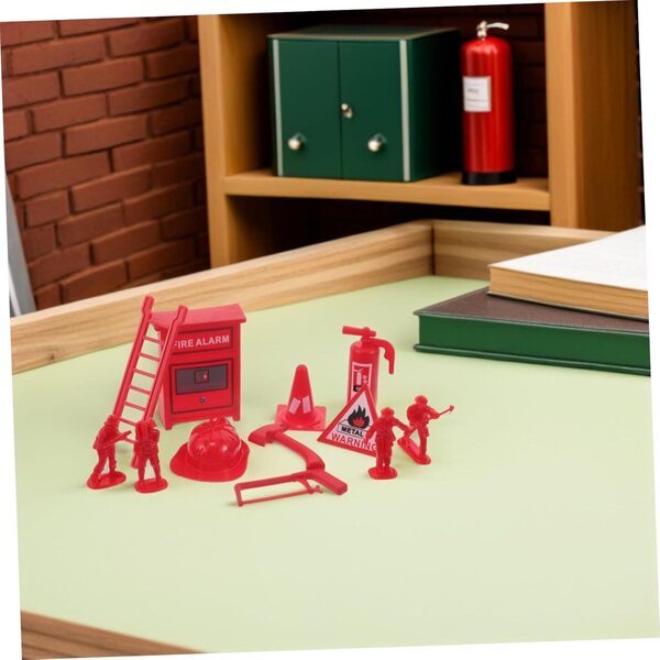 SOIMISS Set 5 Accessori Pompieri Mini Estintori e Attrezzi per Casa delle Bambole