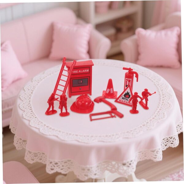 SOIMISS Set 5 Accessori Pompieri Mini Estintori e Attrezzi per Casa delle Bambole
