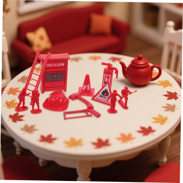SOIMISS Set 5 Accessori Pompieri Mini Estintori e Attrezzi per Casa delle Bambole