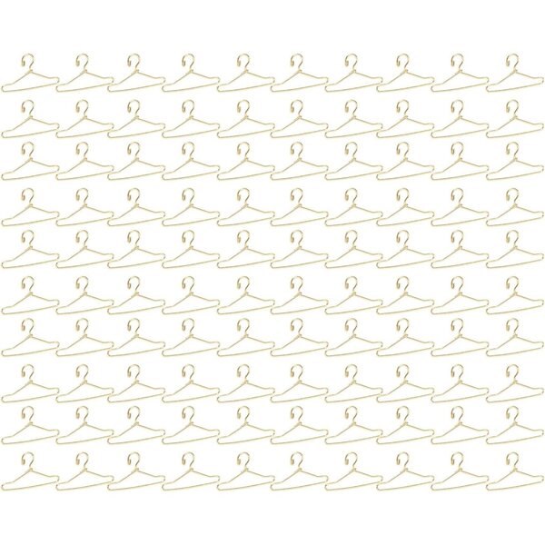 Set 100 Mini Appendiabiti in Metallo per Abiti Bambola, Leggeri e Portatili 40mm