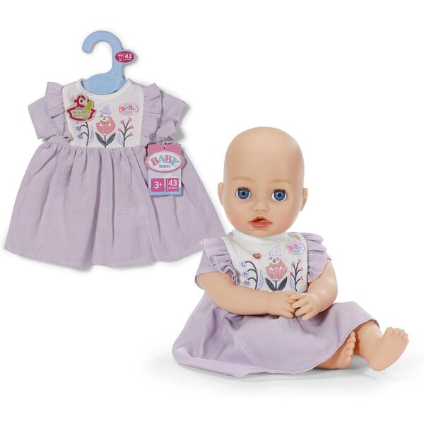 BABY born Kleid mit Waldmotiv-Stickerei für 43 cm große Puppen – natürlich und leicht zu tragen