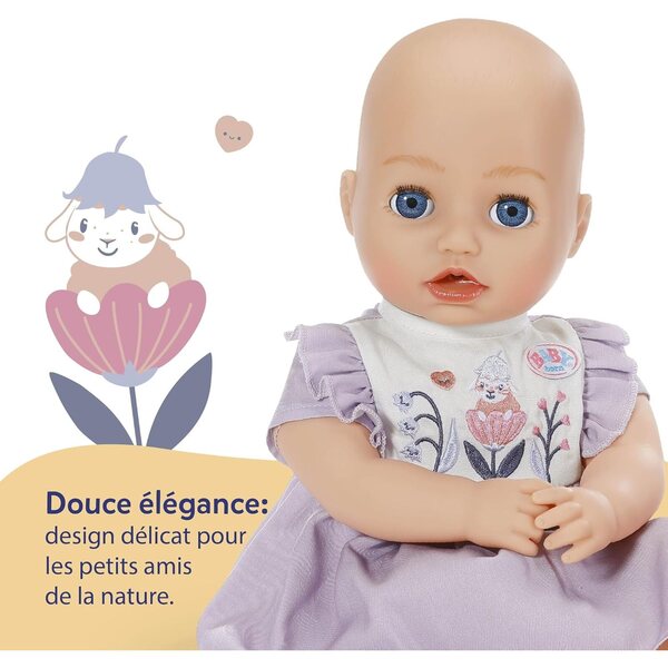BABY born Kleid mit Waldmotiv-Stickerei für 43 cm große Puppen – natürlich und leicht zu tragen