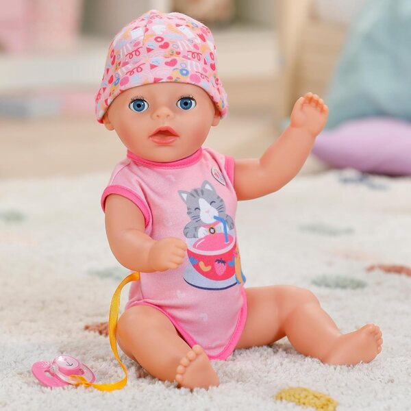 BABY born Lena 36 cm, Puppe mit 7 Funktionen ohne Batterien, ideal für Kinder ab 1 Jahr