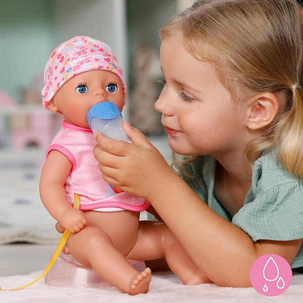 BABY born Lena 36 cm, Puppe mit 7 Funktionen ohne Batterien, ideal für Kinder ab 1 Jahr
