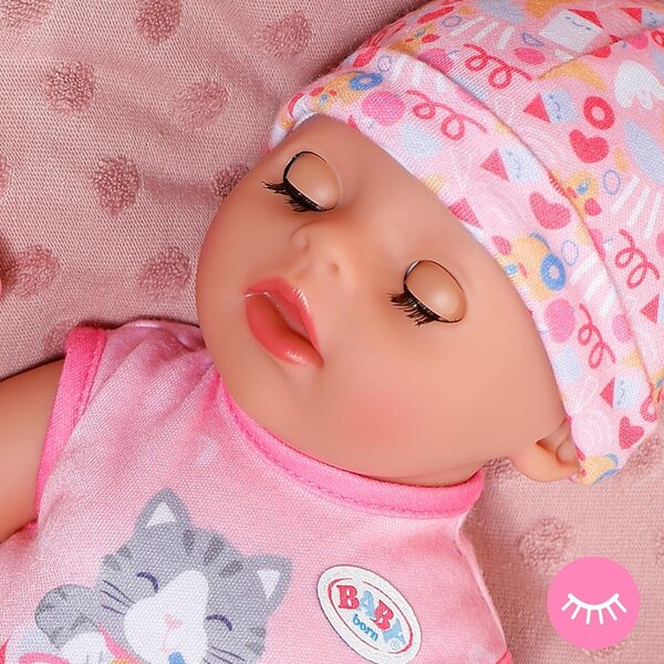 BABY born Lena 36 cm, Puppe mit 7 Funktionen ohne Batterien, ideal für Kinder ab 1 Jahr