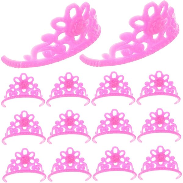 VICASKY 80 Mini Couronnes in Plastica per bamboles, Accessori Colorati per Giochi di Ruolo