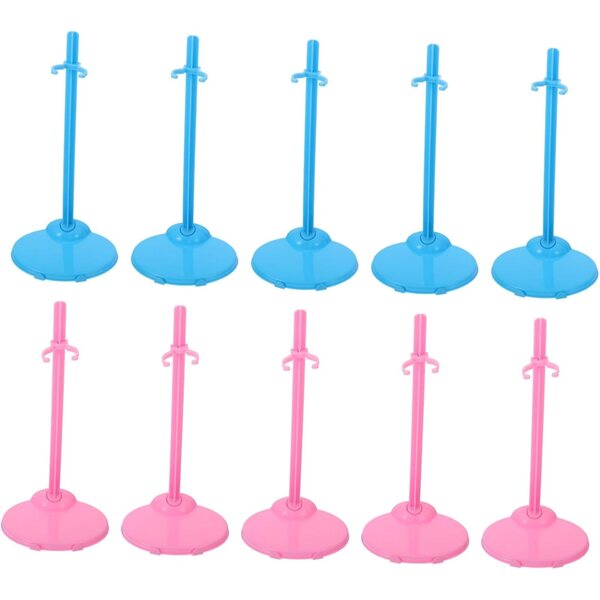 20 Supporti per Bambole in Plastica Stabili e Resistenti per Esposizione Bambini