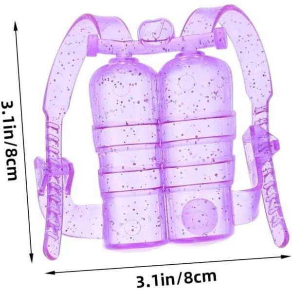 VICASKY Kit di Immersione per Bambole 28 cm con Occhialini, Pinne e Bombole Ossigeno in Plastica