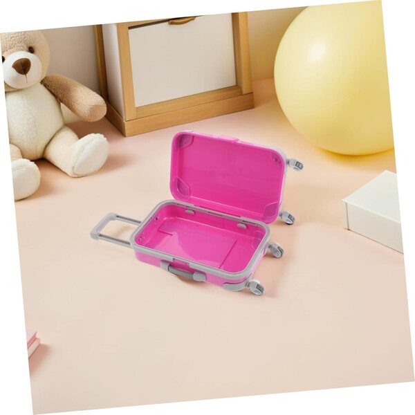 WOONEKY Set mit 2 Mini-Hartschalenkoffern für 18-Zoll-Puppen mit Rollen und stabilem Griff