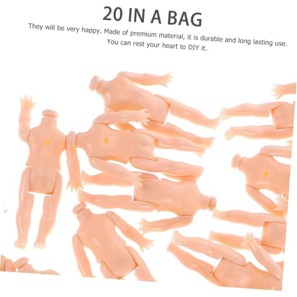 Set 20 Corpi Bambola in Plastica Spessa per Accessori DIY, Creatività e Giochi Educativi