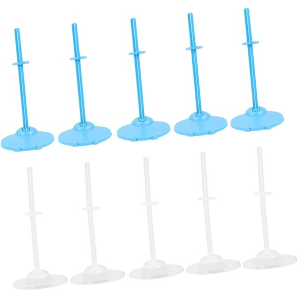 Support per bambole Mikinona 20 pezzi trasparente e blu resistente e universale