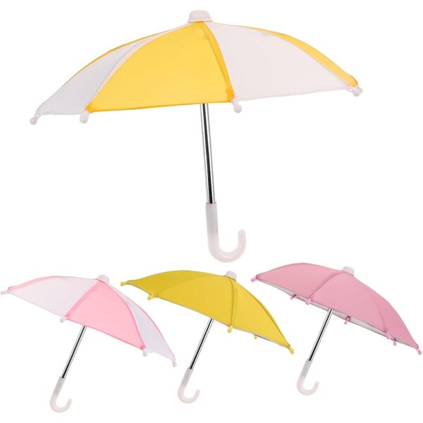 Set 4 Mini Parapluies per bamboles Accessori Resistenti per Giochi di Ruolo Bambine