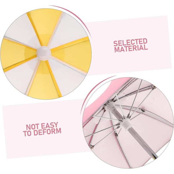 Set 4 Mini Parapluies per bamboles Accessori Resistenti per Giochi di Ruolo Bambine