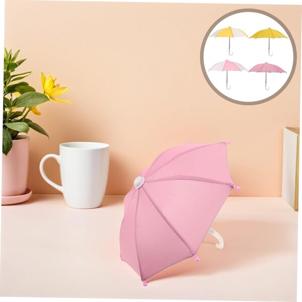 Set 4 Mini Parapluies per bamboles Accessori Resistenti per Giochi di Ruolo Bambine