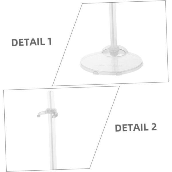 Support per Bambole in Plastica Trasparente 17 Pezzi Base Stabile per Esposizione Bambini