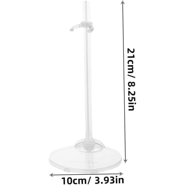 Support per Bambole in Plastica Trasparente 17 Pezzi Base Stabile per Esposizione Bambini