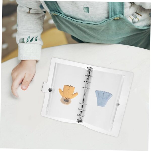 Classeur Organizer für Puppenkleidung und Zubehör mit 5 transparenten Taschen