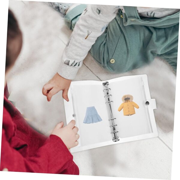 Classeur Organizer für Puppenkleidung und Zubehör mit 5 transparenten Taschen