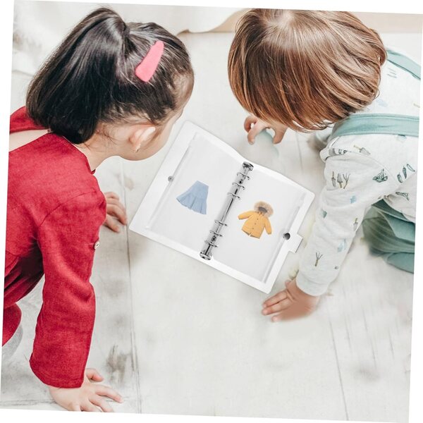 Classeur Organizer für Puppenkleidung und Zubehör mit 5 transparenten Taschen