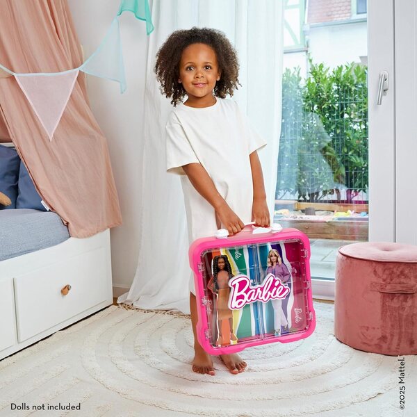 Maletta Barbie für 4 Puppen mit leuchtendem Logo und transparenter Tür – Theo Klein