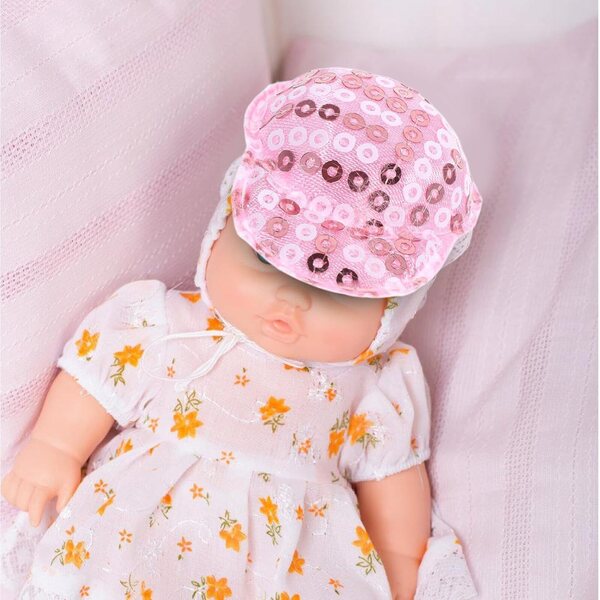 Set 10 Mini Casquettes Paillettes per Bambole in Tessuto, Accessori DIY Facili e Creativi