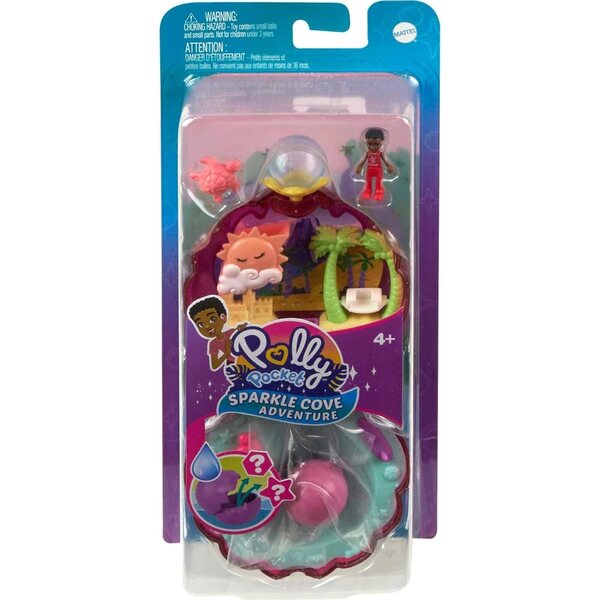 Polly Pocket Sparkle Cove Adventure: Kompaktes Spielset mit Meerestier-Mikropuppen