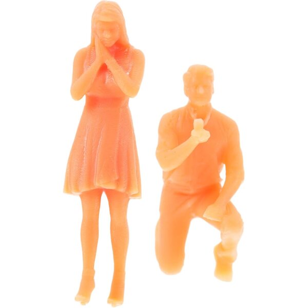 Mini Statuette Coppia Proposta Matrimonio 1:64 Decorazioni per Case delle Bambole CHICAMPERA