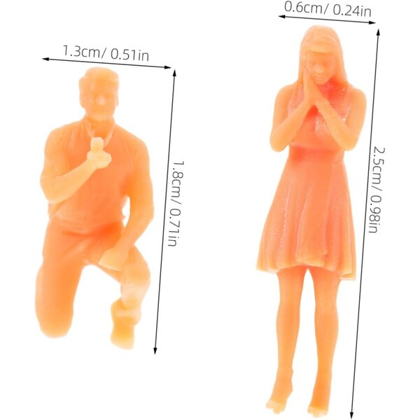 Mini-Statuetten Paar-Heiratsantrag 1:64 Puppenhausdekoration CHICAMPERA