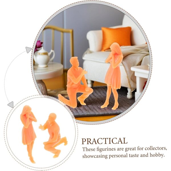 Mini-Statuetten Paar-Heiratsantrag 1:64 Puppenhausdekoration CHICAMPERA