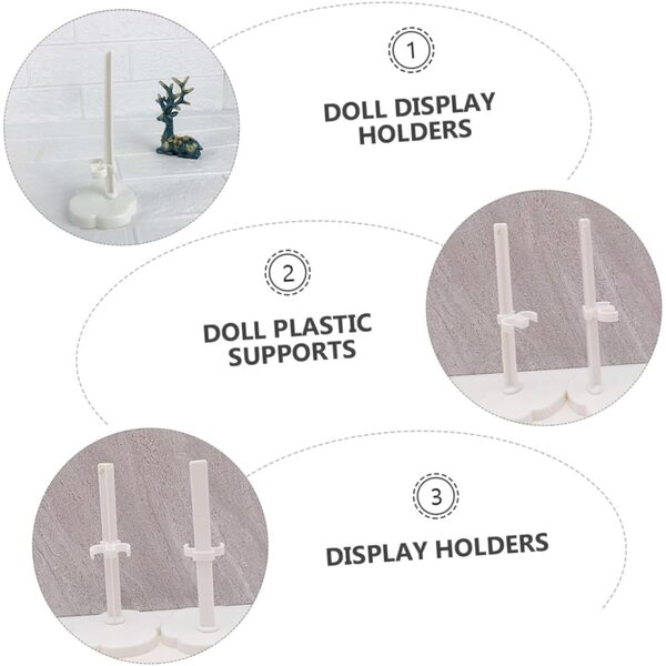 Supporti per Bambole ERINGOGO 20 pezzi - Display resistenti e trasparenti per esposizione figurine