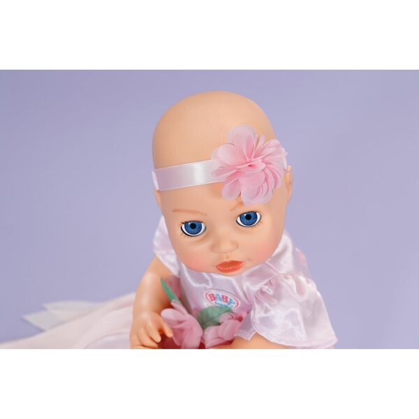 BABY born Fata des Fleurs-Outfit mit rosa Kleid, Dekorationen und Stirnband für 43-cm-Puppen