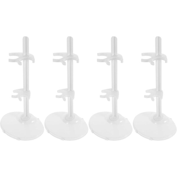 4 rutschfeste PVC-Ständer für Puppen und Figuren – stabile und tragbare Basis