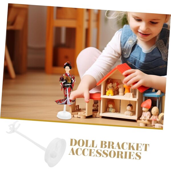 Set 10 Supporti per Bambole e Figurine Mini in Plastica | Espositori Resistenti e Pratici