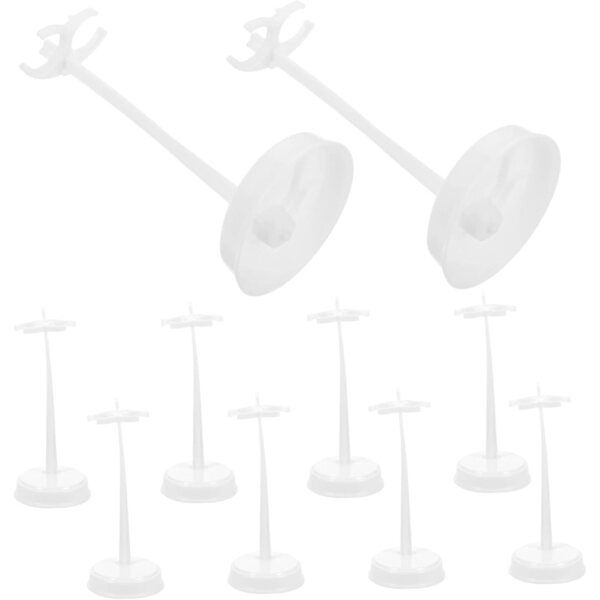 Set 10 Supporti per Bambole e Figurine Mini in Plastica | Espositori Resistenti e Pratici