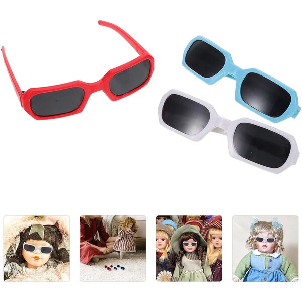 Set 6 Occhiali da Sole per Bambole - Accessori Moda per Bambole 18 cm