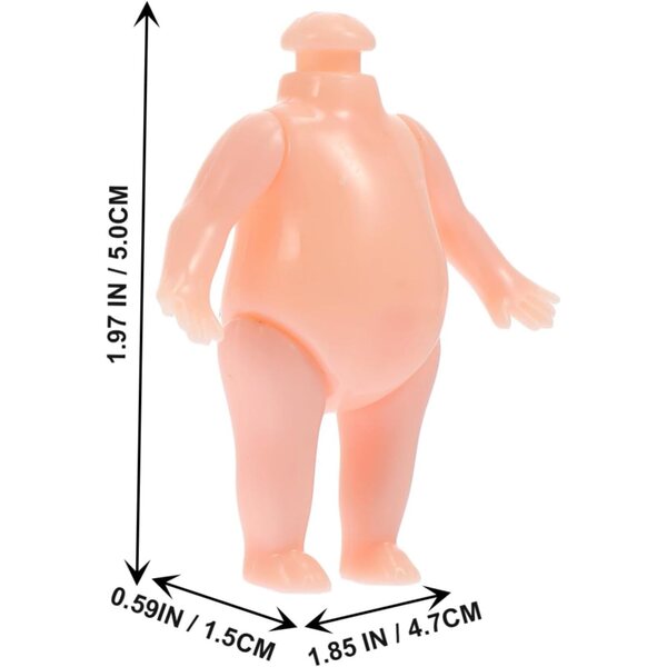 Corpi di Bambola in Plastica 2,5 Pollici per Bimbi - Set da 50 per Creazioni DIY