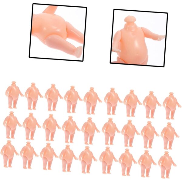 Corpi di Bambola in Plastica 2,5 Pollici per Bimbi - Set da 50 per Creazioni DIY