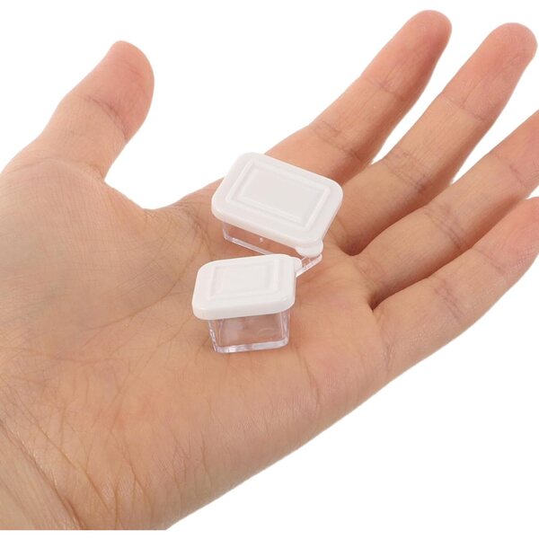 Set mit 12 Miniatur-Zubehörteilen für Puppenhäuser, transparente Lebensmittelbehälter
