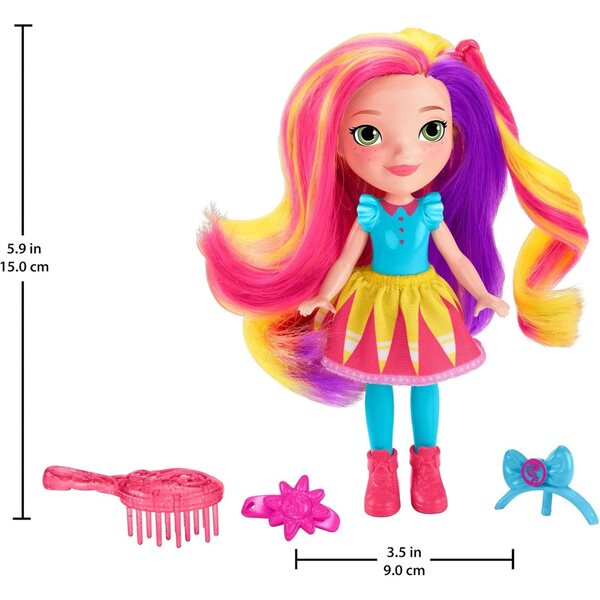 Sunny Day FBN66 Nickelodeon Pop-in Style Sunny, bambola con accessori per capelli