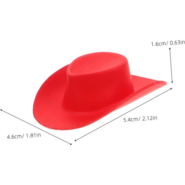 PartyKindom 40 Mini-Cowgirl-Chapeaus aus Kunststoff für Puppen im Western-Stil, mehrfarbig