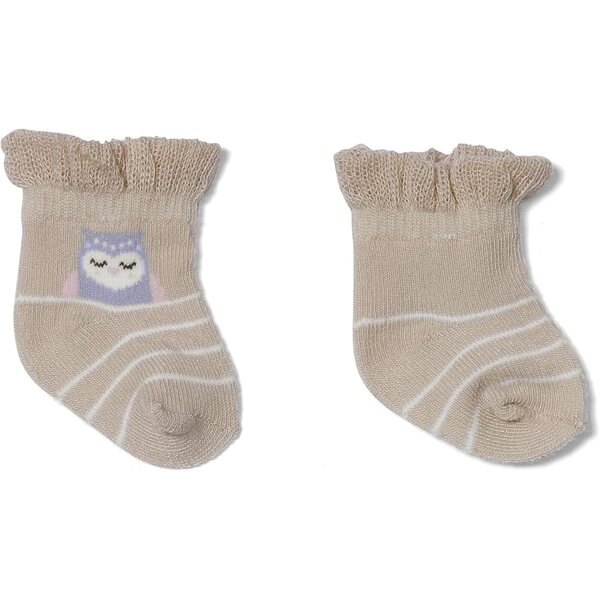 BABY born Socken mit Schaf- und Eulenmotiv für 43 cm große Puppen, 2er-Set