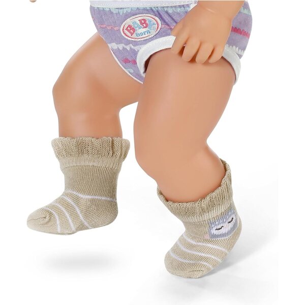 BABY born Socken mit Schaf- und Eulenmotiv für 43 cm große Puppen, 2er-Set